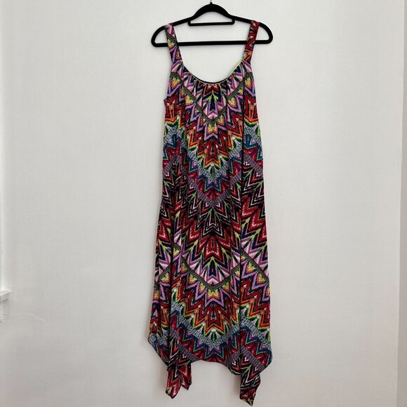 Handkerchief Hem Maxi Shift Dress - Picture 9 of 13